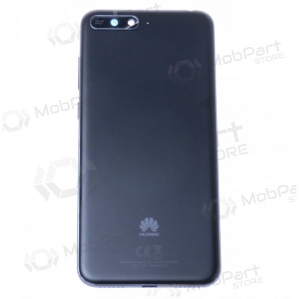 Huawei Y6 2018 tampa traseira da bateria (preto) (usado grade C, original)