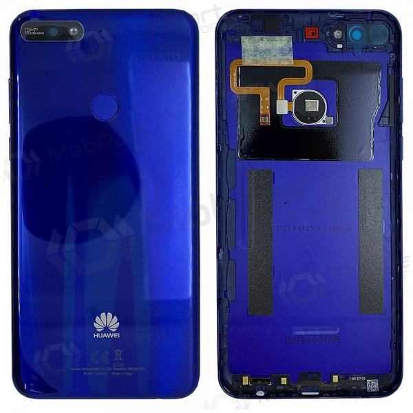 Huawei Y7 2018 tampa traseira da bateria (azul) (usado grade C, original)