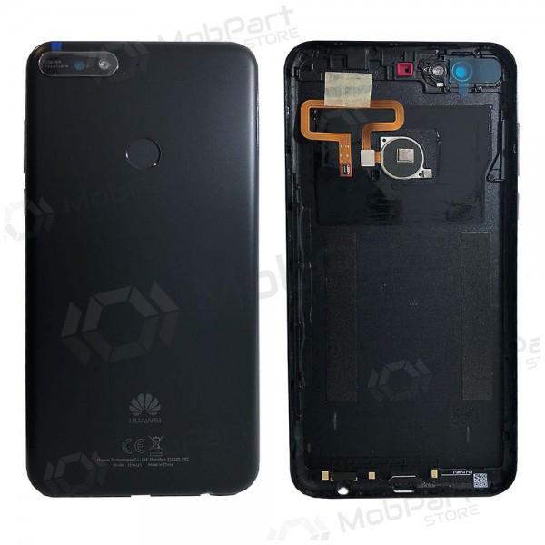 Huawei Y7 Prime 2018 tampa traseira da bateria (preto) (usado grade B, original)
