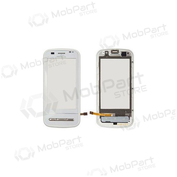 Nokia c6-00 vidro sensível ao toque (com aro) (branco)