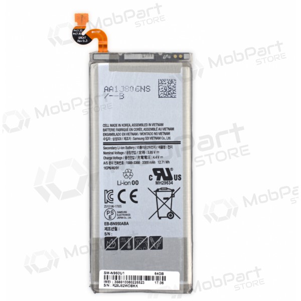 Samsung Galaxy Note 8 bateria, akumuliatorius (BBN950ABE) Samsung Galaxy Note 8 bateria, akumuliatorius (BBN950ABE)