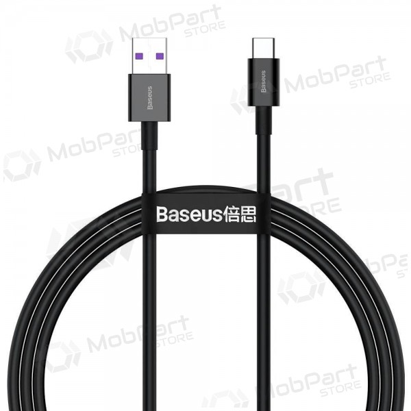 USB cabo Baseus Superior iš USB į Type-C 66W 2.0m preto CATYS-A01