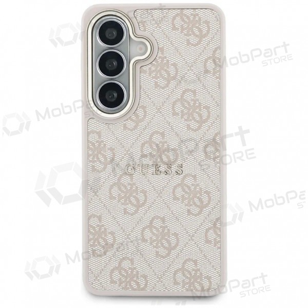 Capa Samsung Galaxy S26 - Guess PU Leather 4G Gold Frame Magnetic (rosa)