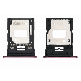 Suporte de cartão SIM Xiaomi Mi 11 Lite 4G / 5G / 5G NE 2021 (rosa)