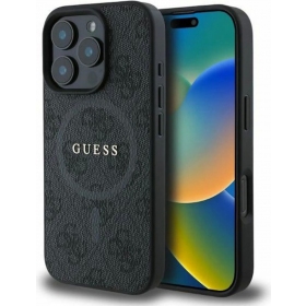 Capa para Apple iPhone 16 Pro - Guess PU Leather 4G Colored Ring MagSafe