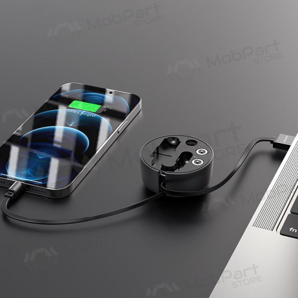 USB cabo Borofone BU26 3in1 microUSB-Lightning-Type-C magnetinic 1.0m (preto)