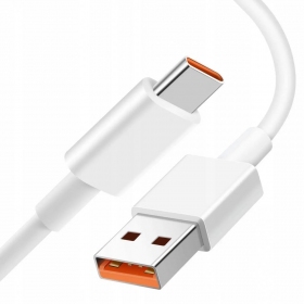 USB cabo Xiaomi USB-A to USB-C 6A 1.0m branco