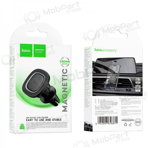 Suporte para telefone de carro Hoco H72 (air vent) preto