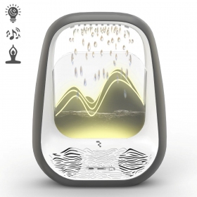 Alto-falante Bluetooth relaxante com iluminação RGB Relaxing Rain cinza