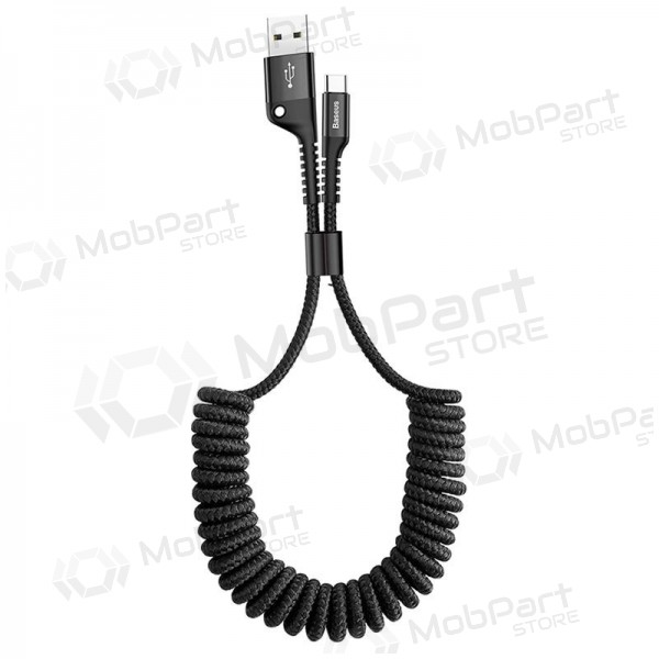 Cabo USB Fish Eye Spring Tipo-C 2.0A 1m (preto) CATSR-01