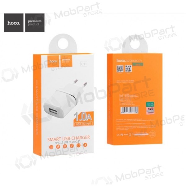 Carregador HOCO C11 Smart USB (5V 1A) (branco)