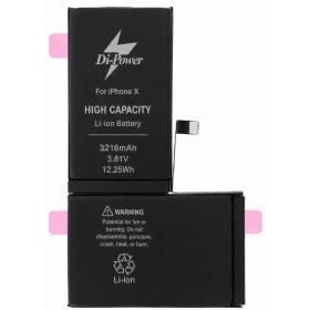 Bateria Apple iPhone X, acumulador Di-Power 3216 mAh (capacidade aumentada)