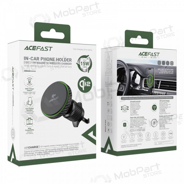 Suporte de telefone para carro com carregamento sem fio Acefast D33 MagSafe 15 W Qi2 para grelha de ventilação