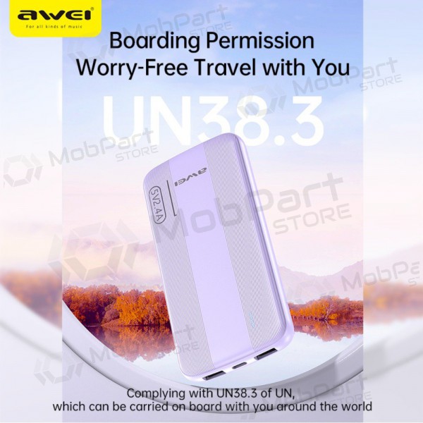 Bateria externa Power Bank Awei P20K 5V/2.4A 10000mAh preto