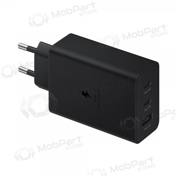 Carregador de rede Samsung EP-T6530NBEGEU 65 W 2x USB-C + USB-A preto