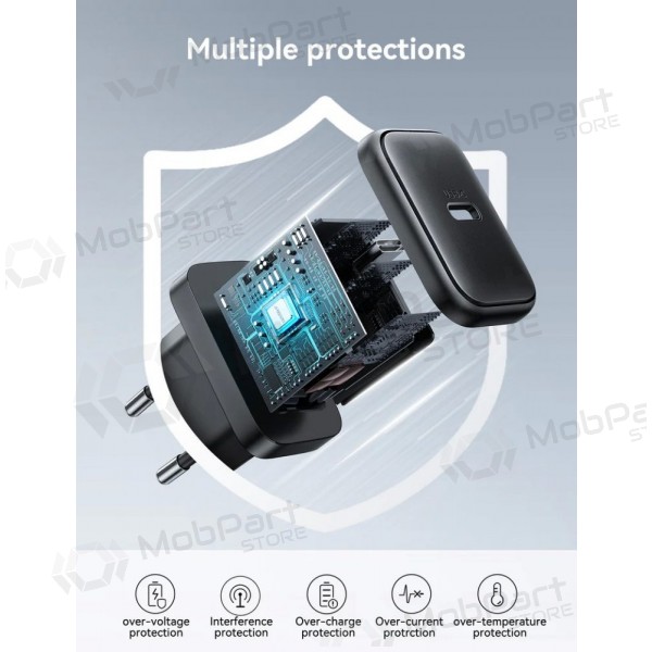 Carregador Joyroom JR-TCF23 USB-C 25W + USB-C to USB-C cable 1.0m preto