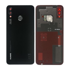 Huawei P20 Lite tampa traseira da bateria preto (Midnight Black) (usado grade C, original)