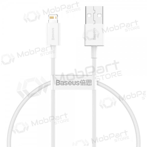 USB cabo Baseus Superior Lightning 2.4A 0.25m (branco) CALYS-02