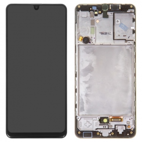 Samsung Galaxy A31 ecrã (preto) (com moldura) (original)