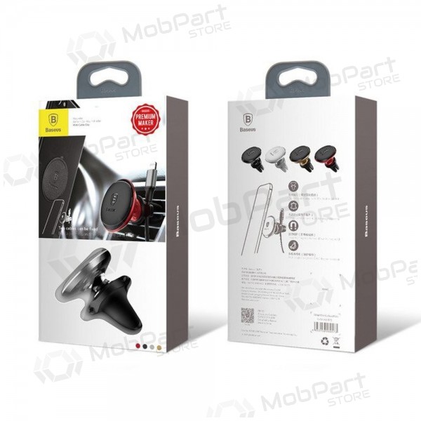 Suporte para carro Baseus Magnetic Air Vent With Cable Clip magnético para grelha de ventilação