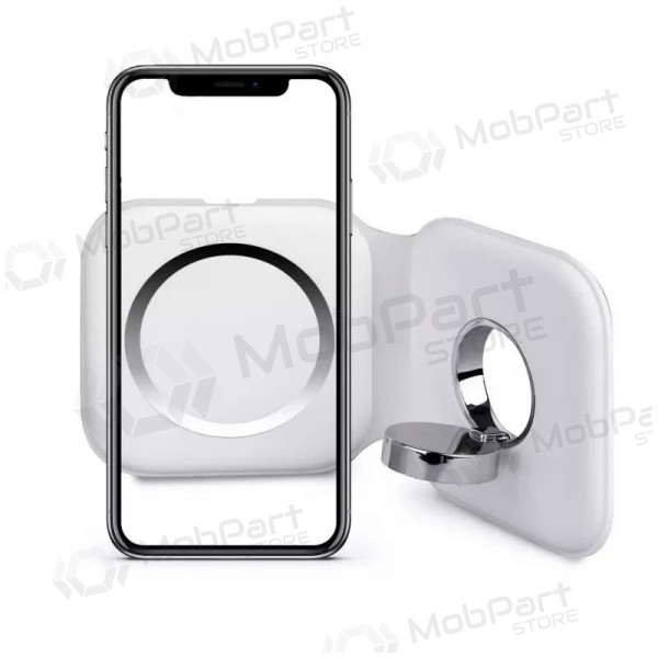 Carregador sem fio 2in1 Smart Phone, Watch MagSafe 10W (branco)