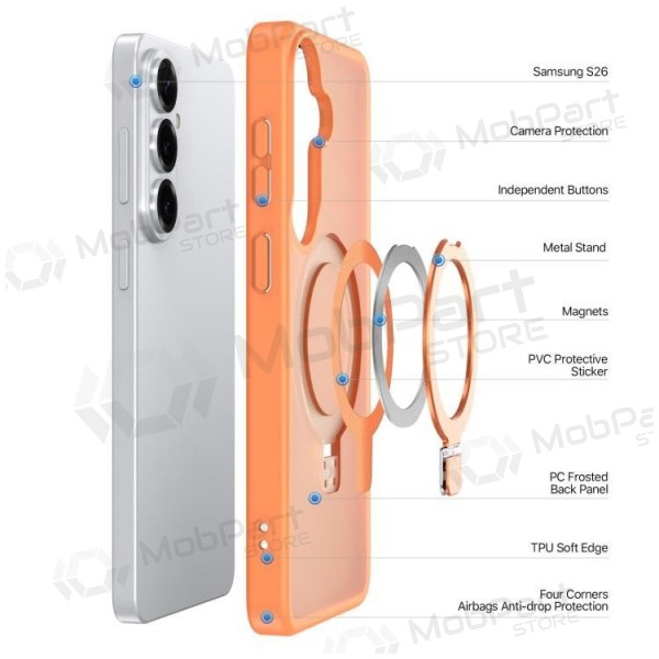 Capa para Samsung Galaxy S26+ - Dux Ducis Yind Magnetic Stand (laranja)