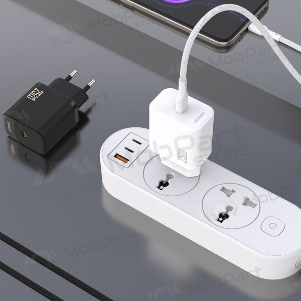 Carregador Dudao A27C GaN 25W USB-C + cabo USB-C para USB-C 1.0m branco