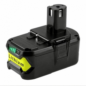 Bateria ryobi one+ rb18l60 / p108 para ferramentas 18v 6ah li-ion com indicador de carga (substituição)