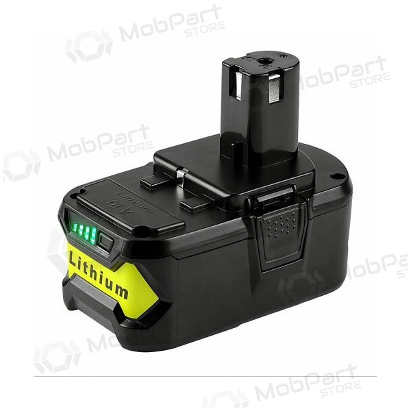 Bateria ryobi one+ rb18l60 / p108 para ferramentas 18v 6ah li-ion com indicador de carga (substituição)