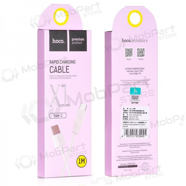 USB cabo HOCO X1 Rapid 