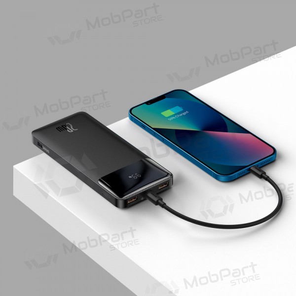 Bateria externa Power Bank Baseus Bipow 20W 10000mAh + MicroUSB 0.25m preto PPBD050301 Bateria externa Power Bank Baseus Bipow 20W 10000mAh + MicroUSB 0.25m preto PPBD050301