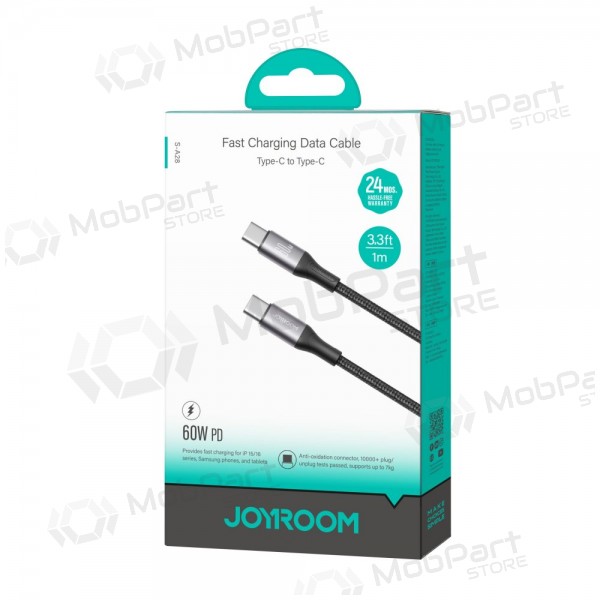USB cabo Joyroom S-A28 USB-C to USB-C 60W 1.0m preto