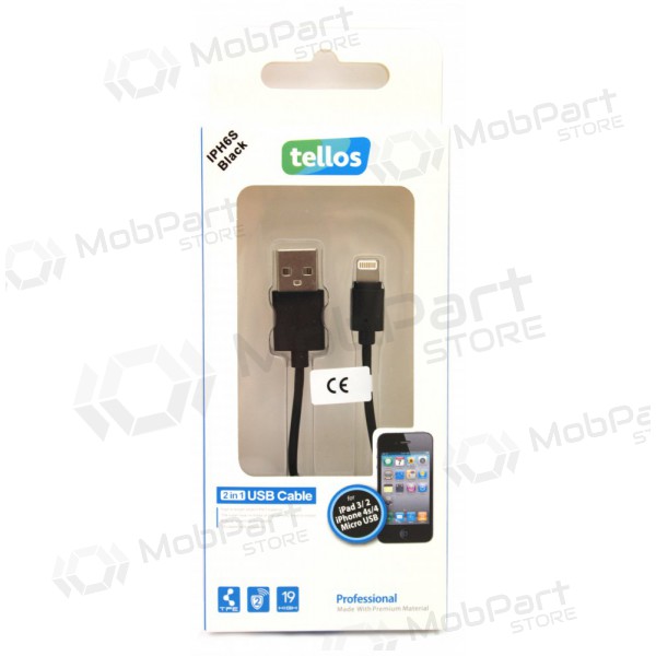 USB cabo Tellos Professional Lightning (preto) 1.0m