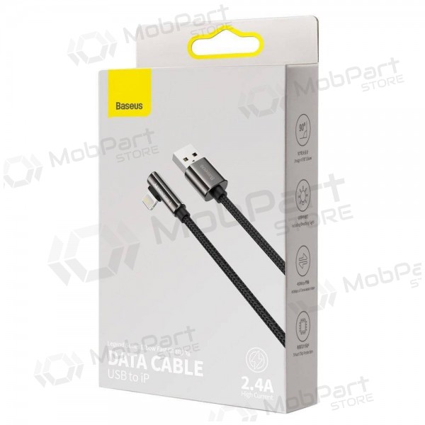 USB cabo Baseus Legend Lightning 2.4A 1.0m (preto) CALCS-01