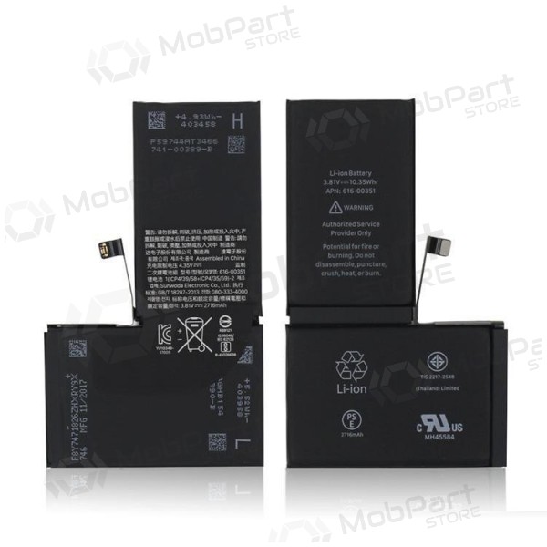 Apple iPhone X bateria, akumuliatorius (2716mAh) Apple iPhone X bateria, akumuliatorius (2716mAh)