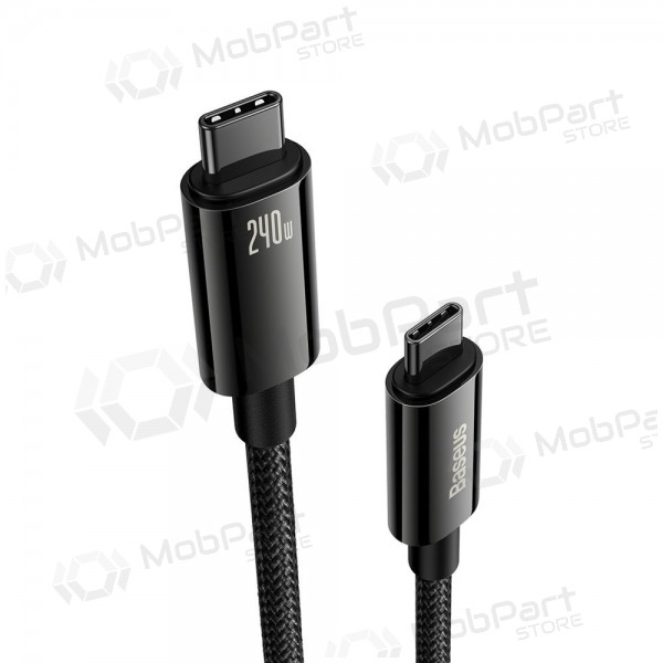 Cabo USB-C Baseus Tungsten CAWJ040001 USB-C para USB-C 1 m 240 W preto
