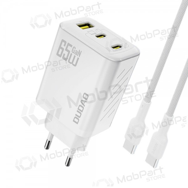 Carregador de telefone Dudao A28PC 45 W GaN 2x USB-C com cabo USB-C 1 m preto