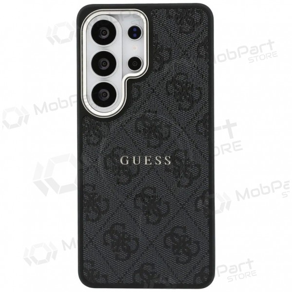 Capa Samsung Galaxy S26 Ultra - Guess PU Leather 4G Gold Frame Magnetic (preta)