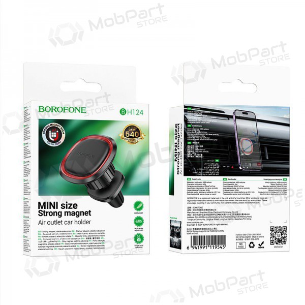 Suporte para telefone de carro Borofone BH124 (air vent) preto