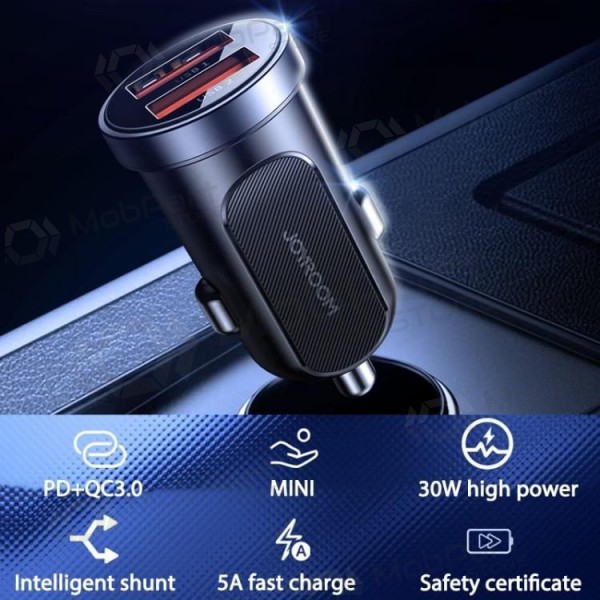 Carregador automobilinis Joyroom C-A09 2xUSB (SCP, PD, AFC) 3.0 30W (preto)
