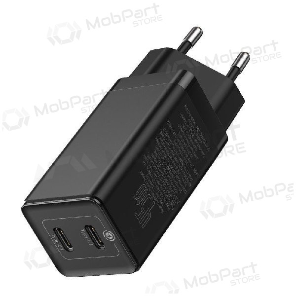 Carregador Baseus GaN 45w (20V/3A) + Type-C cabo (MacBook) (preto)