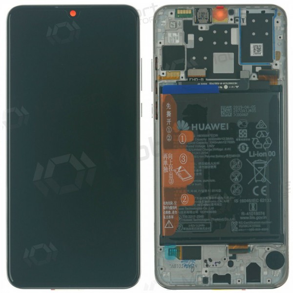 Huawei P30 Lite 48MP ecrã (branco) (com moldura e bateria) (service pack) (original)
