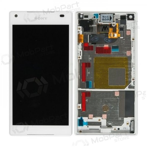 Sony E5803 / E5823 Xperia Z5 Compact ecrã (branco) (com moldura) (usado grade B, original)