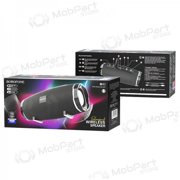 Bluetooth alto-falante portátil Borofone BR3 (preto)