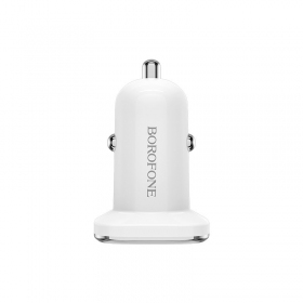 Carregador automobilinis Borofone BZ12 x 2 USB (2.4A) (branco)