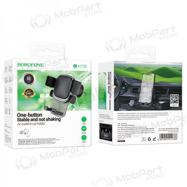 Suporte para telefone de carro Borofone BH120 (air vent) preto