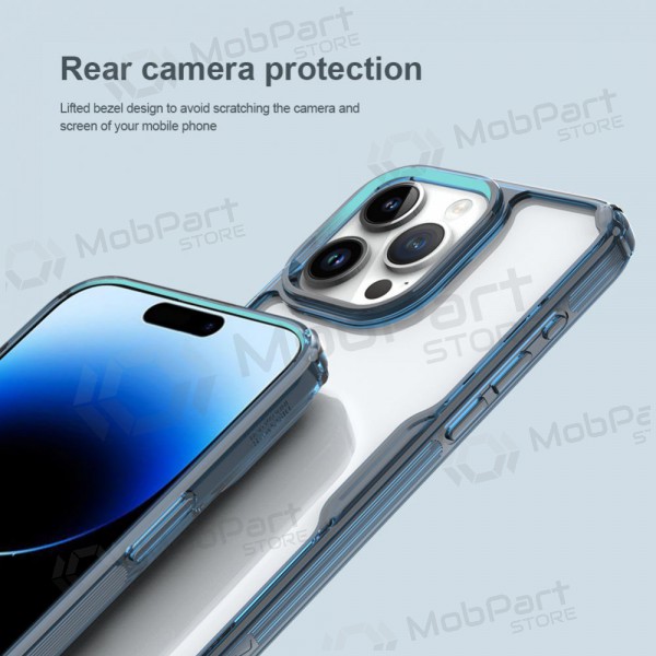 Apple iPhone 15 Pro Max capa „Nillkin Nature Pro“ (azul)