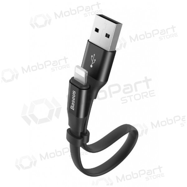 USB cabo Baseus lightning 0.23m (2A) (preto)