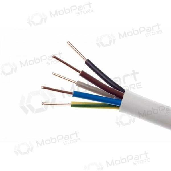 Cabo flexível Lietkabelis OMY 5x2.5 mm² de cobre PVC bobina de 100 m