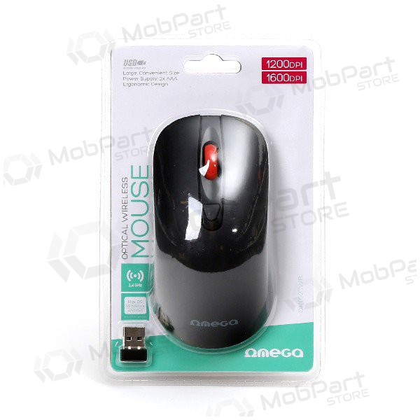 Rato OMEGA OM-520 sem fio (preto)